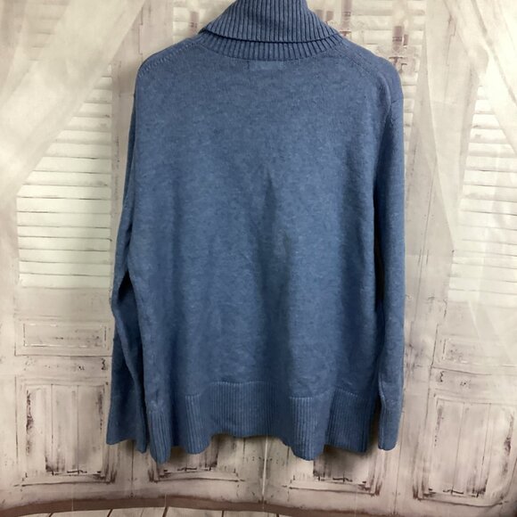 Banana Republic Turtleneck Sweater Blue L - Picture 6 of 8